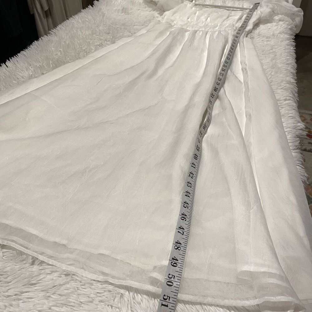 NEW Reformation Mayme Midi Dress in Ivory Size 4 - Picture 6 of 9